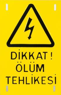 Ölüm Tehlike Levhası - 23X15cm Alüminyum Büyük Boy 200 Adet
