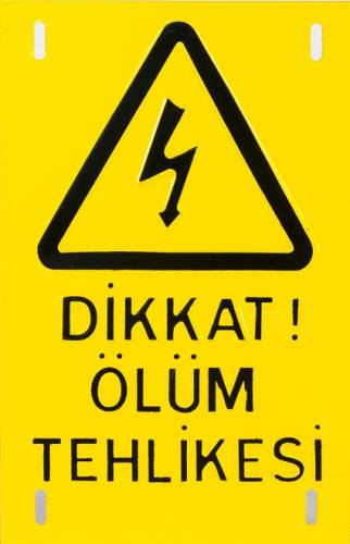 Ölüm Tehlike Levhası - 23X15cm Alüminyum Büyük Boy 200 Adet - 0