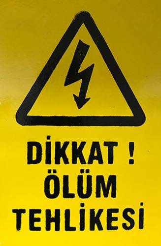Ölüm Tehlike Levhası - 10x15cm Aluminyum Küçük Boy 100 Adet - 0
