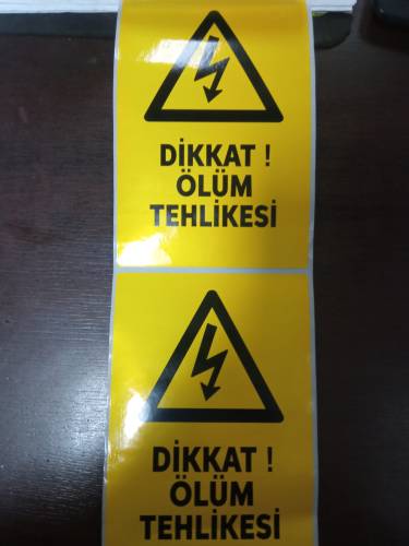 ÖLÜM TEHLİKE LEVHASI (YAPIŞKANLI 10X14CM) - 1