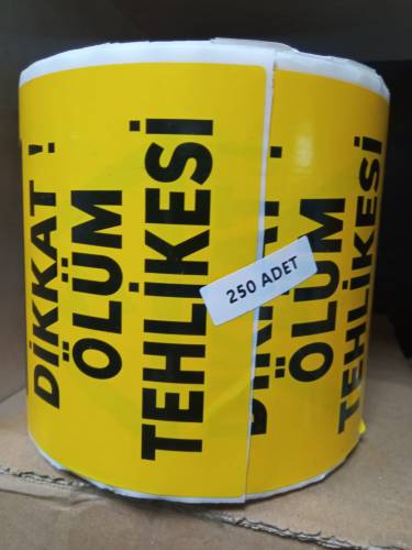 ÖLÜM TEHLİKE LEVHASI (YAPIŞKANLI 10X14CM) - 0