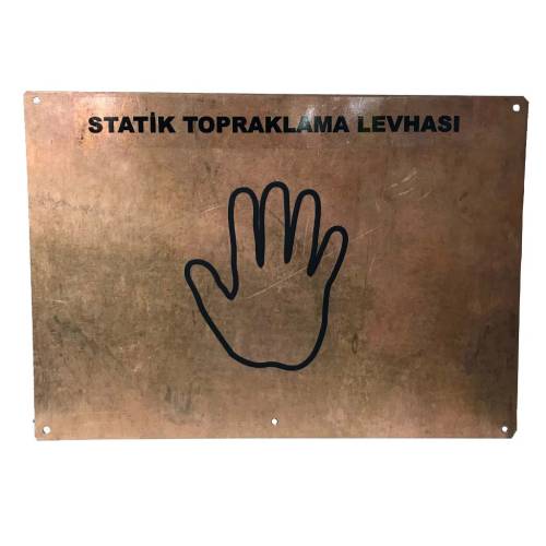 Saf Bakır Statik Topraklama Levhası - 0